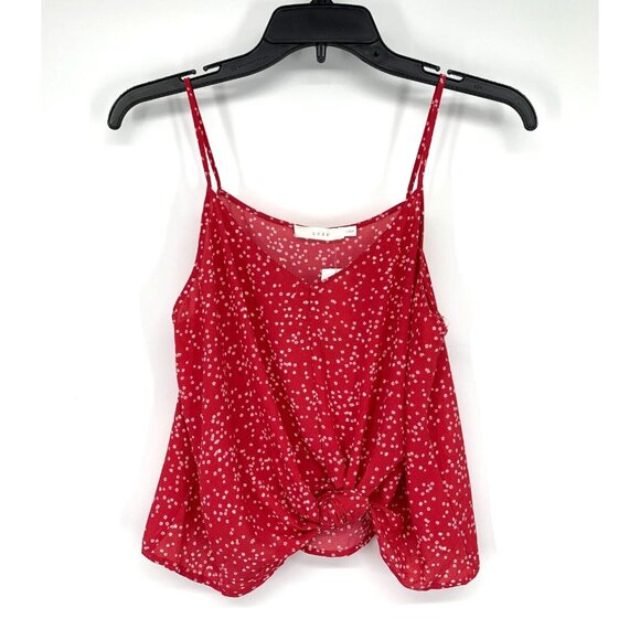 Lush Tops - Lush Top Red Devon Knot Front Cami Blouse Sleeveless NWT
